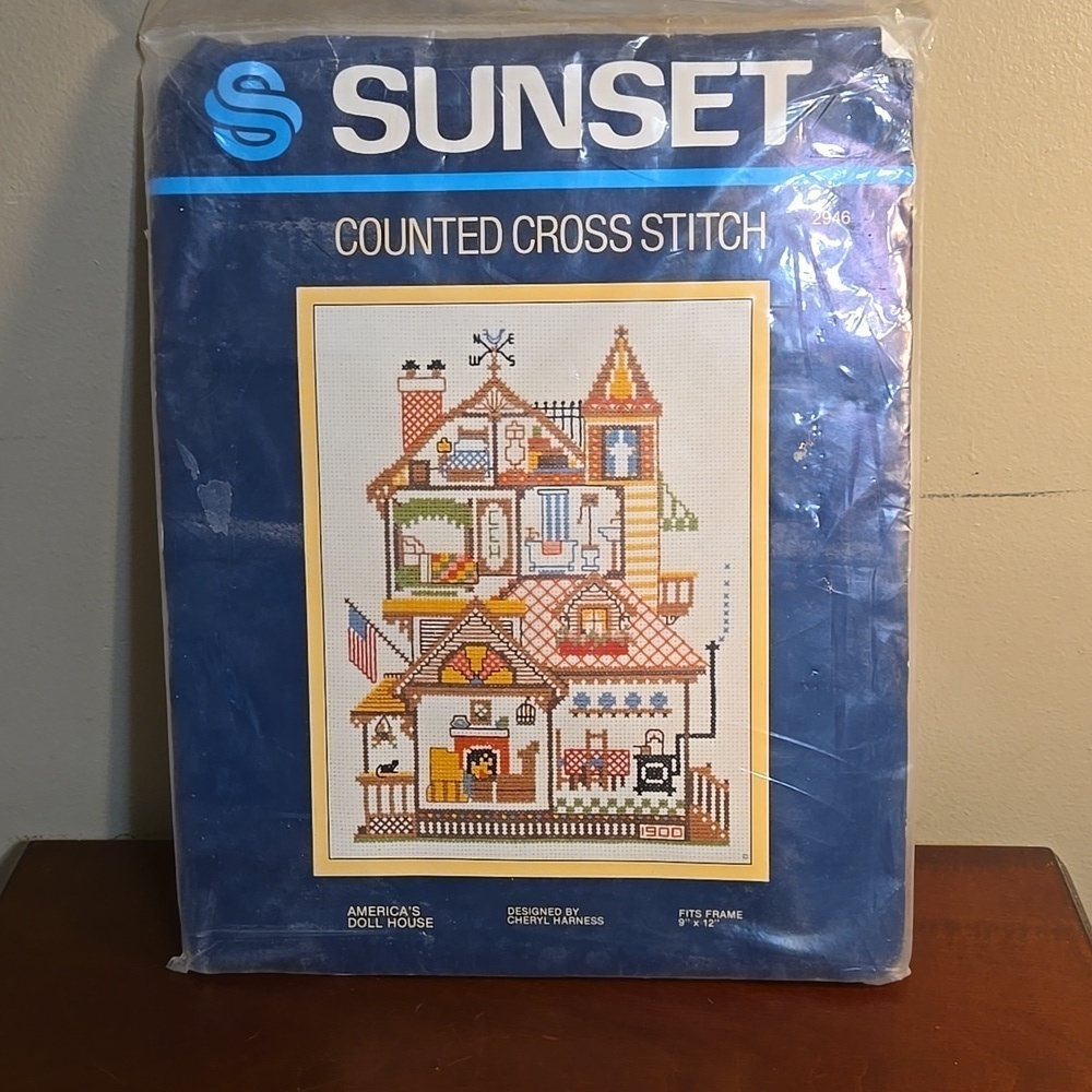 Sunset Counted Cross Stitch America's Doll House Unopened Package #2946